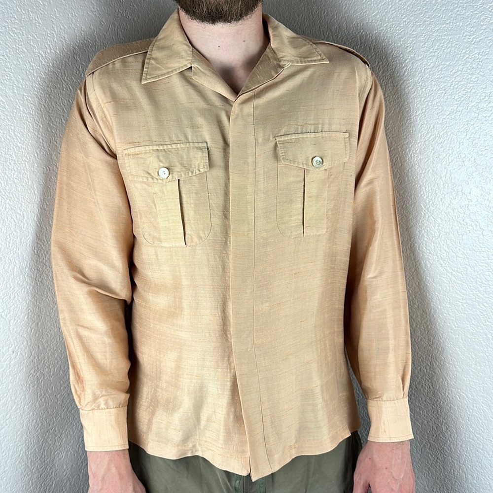 #829 Christian Dior Julius Garfinkle & Co. Silk Dress Shirt